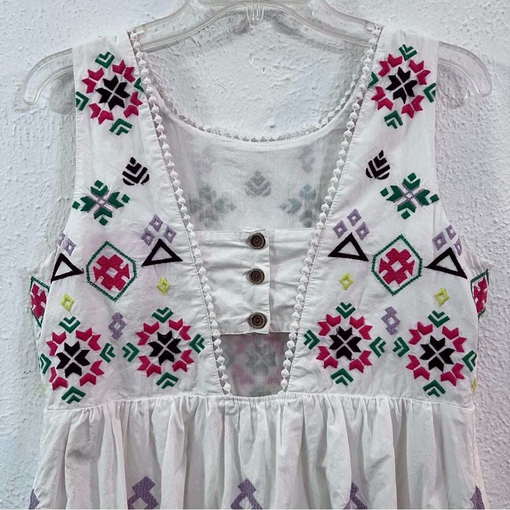 HP - 9/8/23 - Anthropologie Dolly Embroidered Sleeveless Dress - White - S - Picture 7 of 10